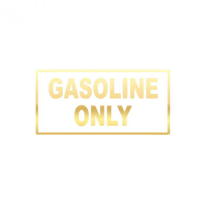 Gasoline Only Araba Sticker 17x17 Cm Gold