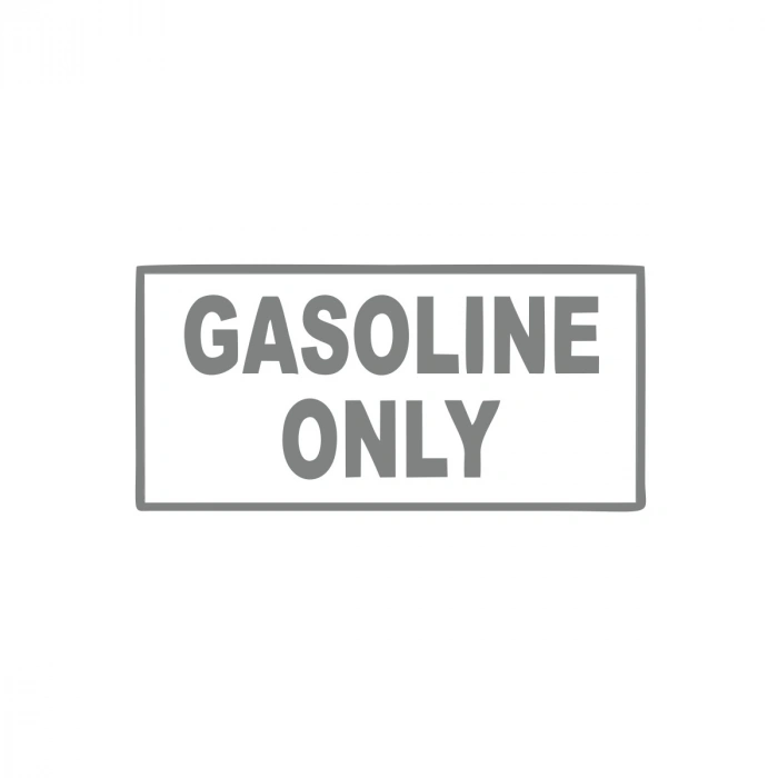 Gasoline Only Araba Sticker 17x17 Cm Gri