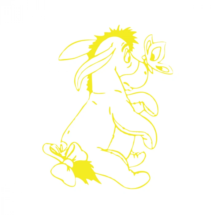 Eşek Araba Sticker 17x17 Cm Sarı