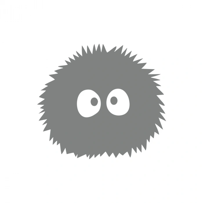 Sevimli Araba Sticker 17x17 Cm Gri