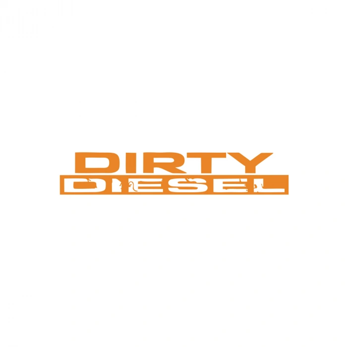 Dirty Diesel Araba Sticker 17x17 Cm Turuncu