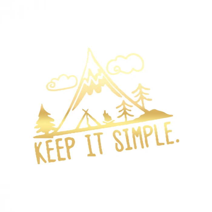 Keep It Simple Kamp Araba Stickeri 17x17 Cm Gold