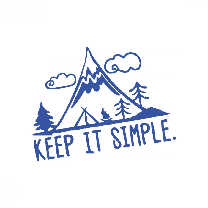 Keep It Simple Kamp Araba Stickeri 17x17 Cm Mavi