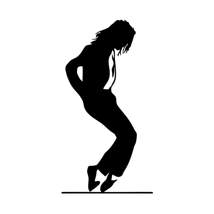 Michael Jackson Araba Sticker 17x17 Cm Siyah
