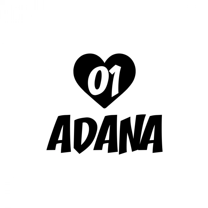 Kalpli 01 Adana Araba Sticker 17x17 Cm Siyah