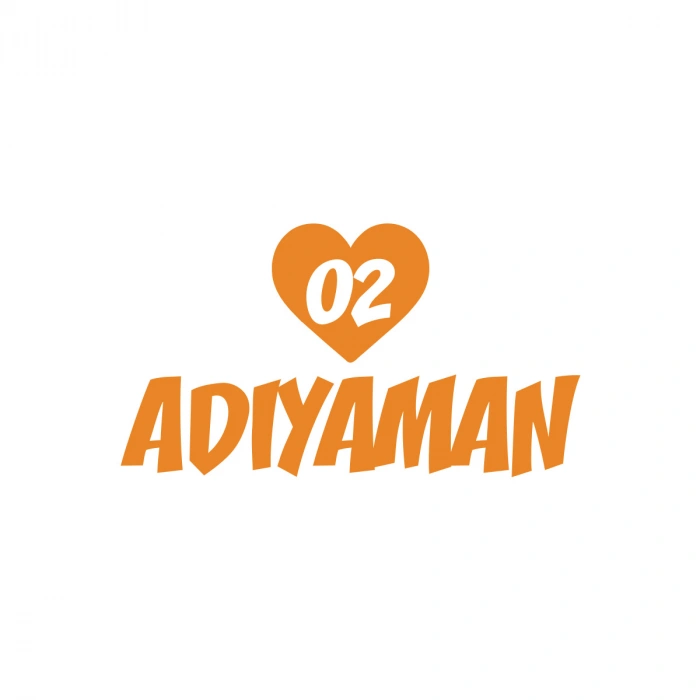 Kalpli 02 Adıyaman Araba Sticker 17x17 Cm Turuncu