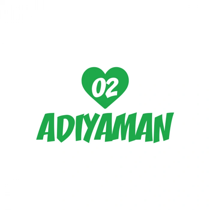 Kalpli 02 Adıyaman Araba Sticker 17x17 Cm Yeşil