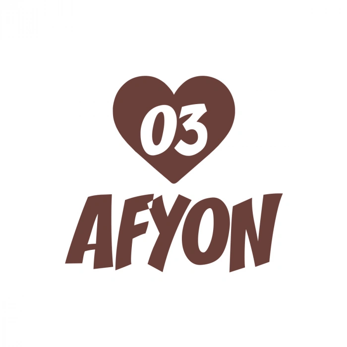 Kalpli 03 Afyon Araba Sticker 17x17 Cm Kahverengi