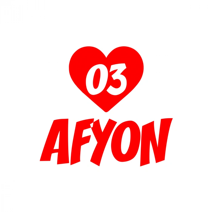 Kalpli 03 Afyon Araba Sticker 17x17 Cm Kırmızı