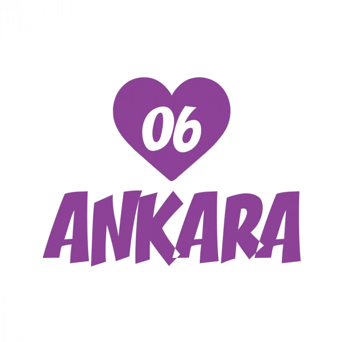 Kalpli 06 Ankara Araba Sticker 17x17 Cm Mor