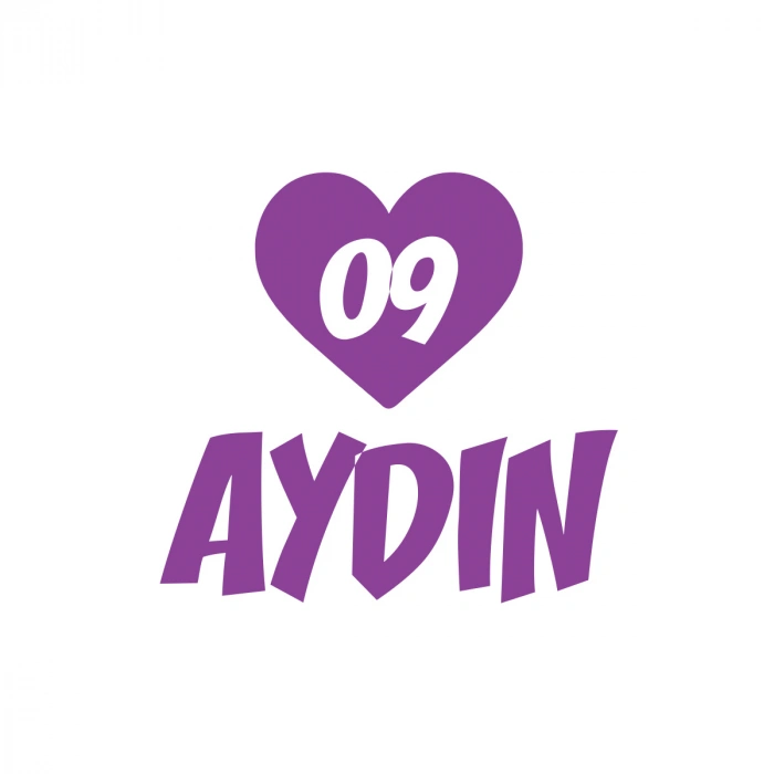 Kalpli 09 Aydın Araba Sticker 17x17 Cm Mor