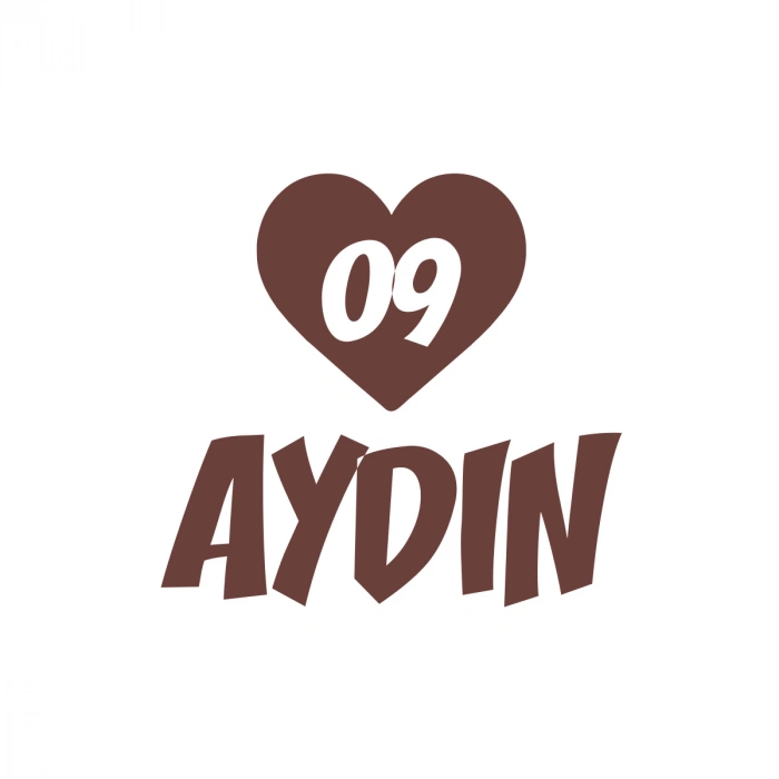 Kalpli 09 Aydın Araba Sticker 17x17 Cm Kahverengi