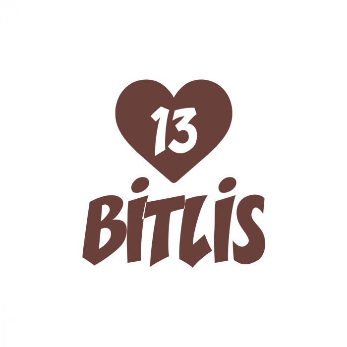 Kalpli 13 Bitlis Araba Sticker 17x17 Cm Kahverengi