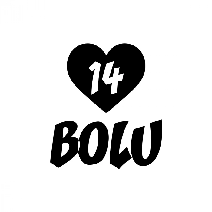 Kalpli 14 Bolu Araba Sticker 17x17 Cm Siyah