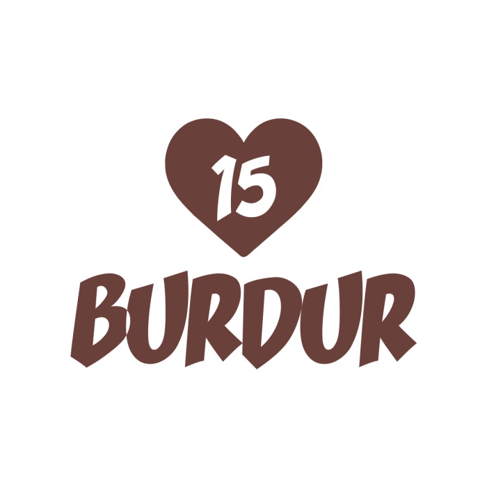Kalpli 15 Burdur Araba Sticker 17x17 Cm Kahverengi
