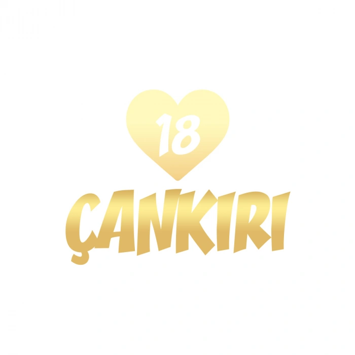 Kalpli 18 Çankırı Araba Sticker 17x17 Cm Gold