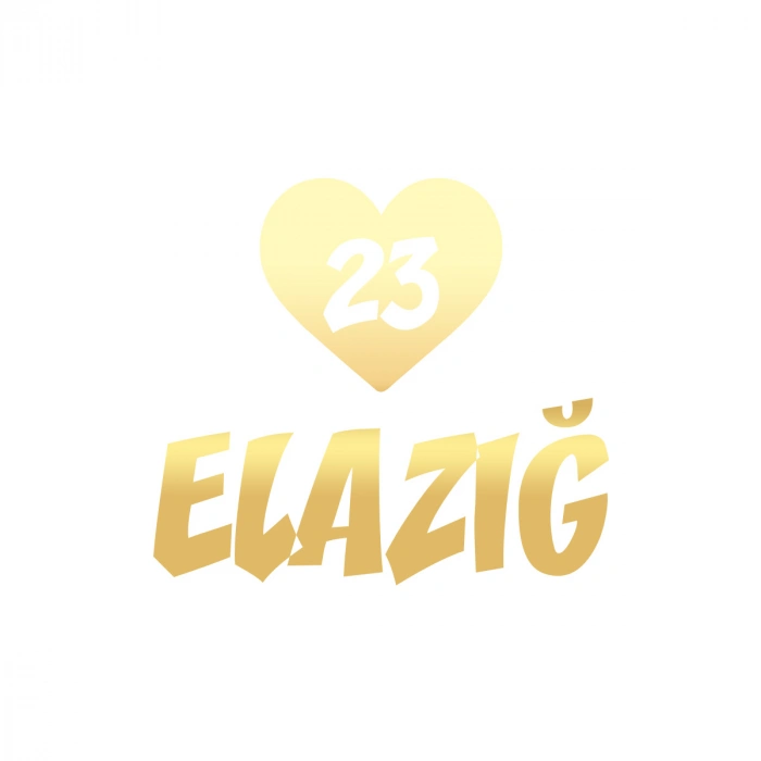 Kalpli 23 Elazığ Araba Sticker 17x17 Cm Gold