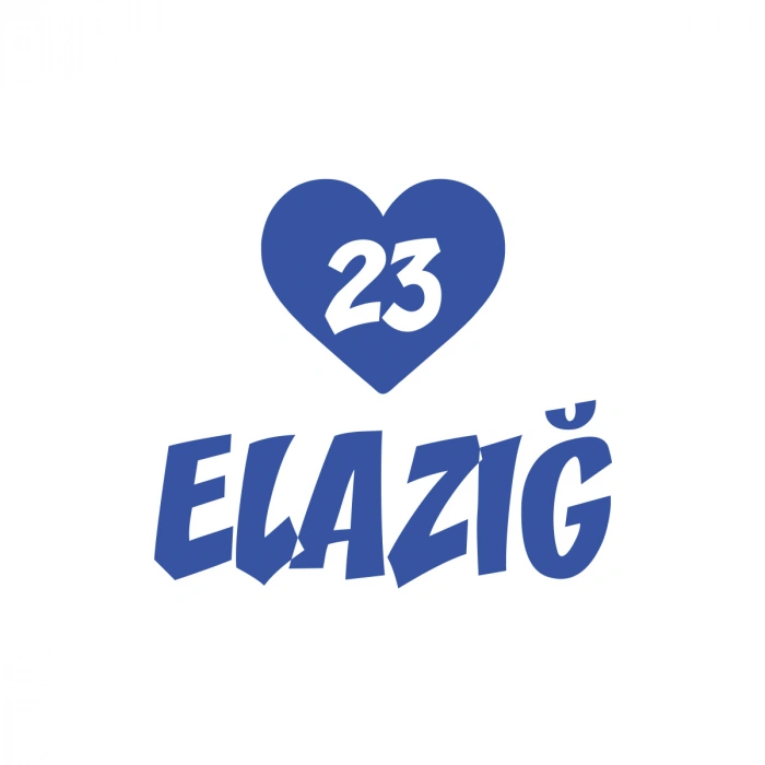 Kalpli 23 Elazığ Araba Sticker 17x17 Cm Mavi