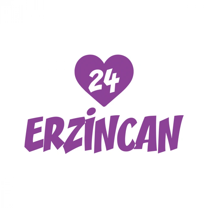 Kalpli 24 Erzincan Araba Sticker 17x17 Cm Mor