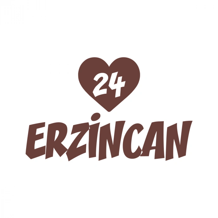 Kalpli 24 Erzincan Araba Sticker 17x17 Cm Kahverengi