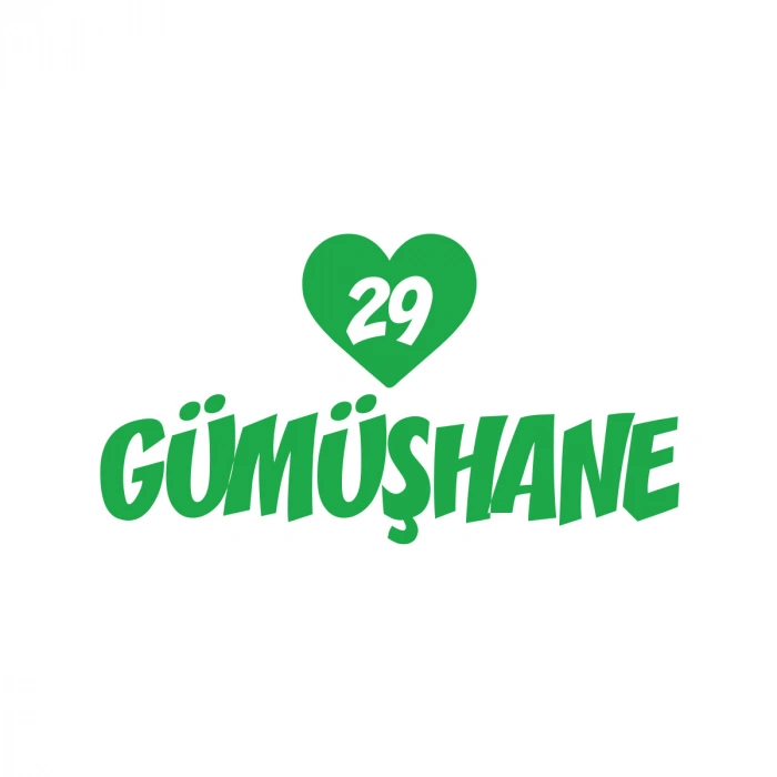 Kalpli 29 Gümüşhane Araba Sticker 17x17 Cm Yeşil