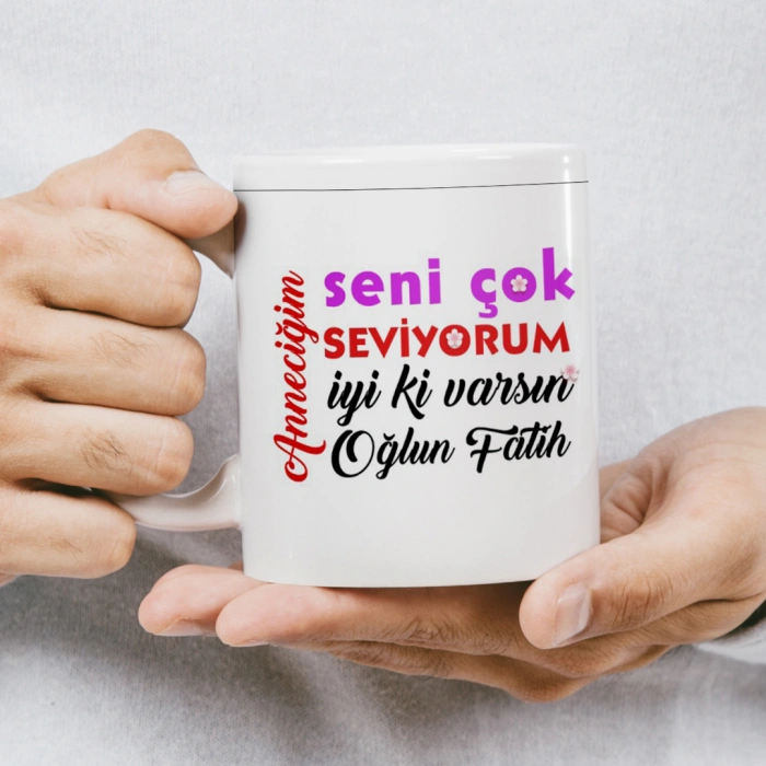 Anneler Günü Kupası - Anneciğim Seni Çok Seviyorum İyi Ki Varsın