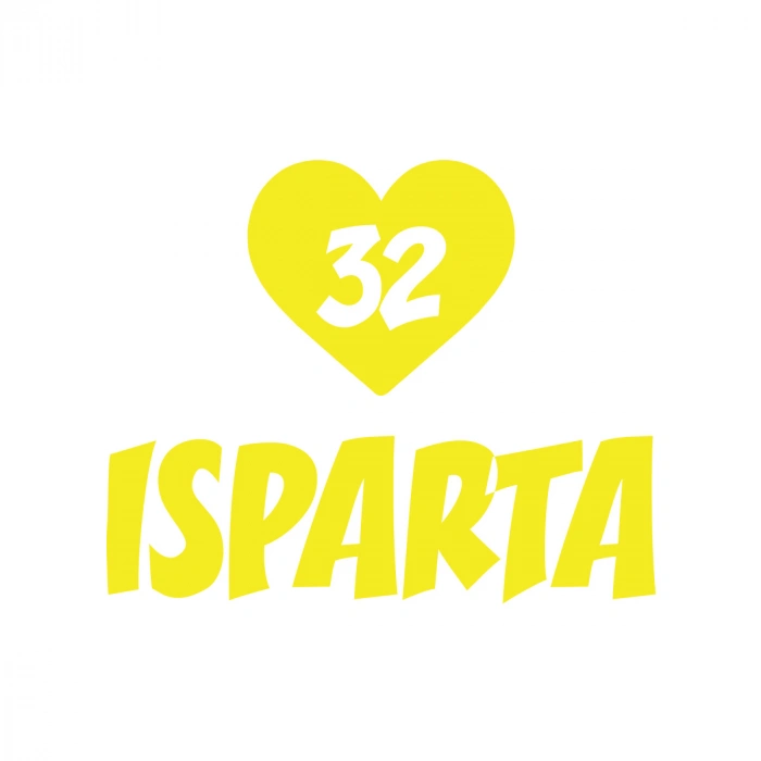 Kalpli 32 Isparta Araba Sticker 17x17 Cm Sarı