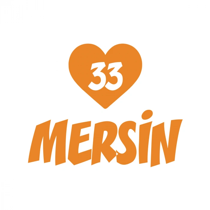 Kalpli 33 Mersin Araba Sticker 17x17 Cm Turuncu