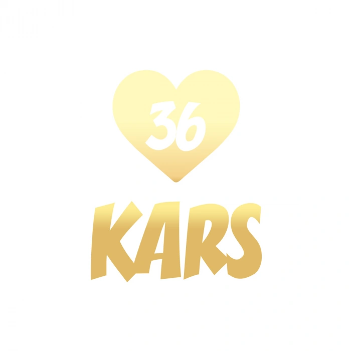 Kalpli 36 Kars Araba Sticker 17x17 Cm Gold