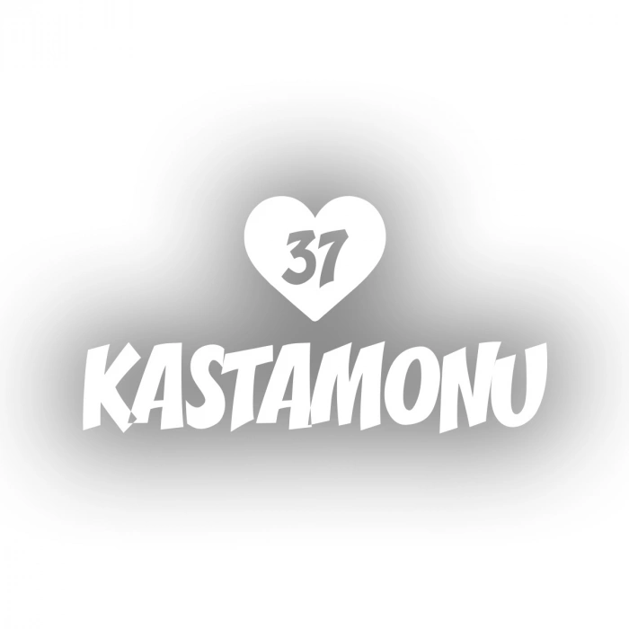 Kalpli 37 Kastamonu Araba Sticker 17x17 Cm Beyaz