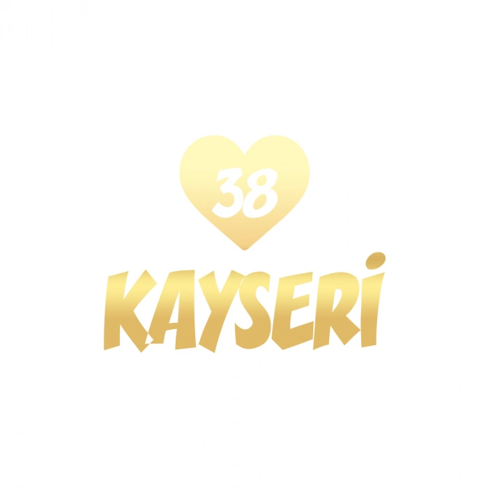 Kalpli 38 Kayseri Araba Sticker 17x17 Cm Gold
