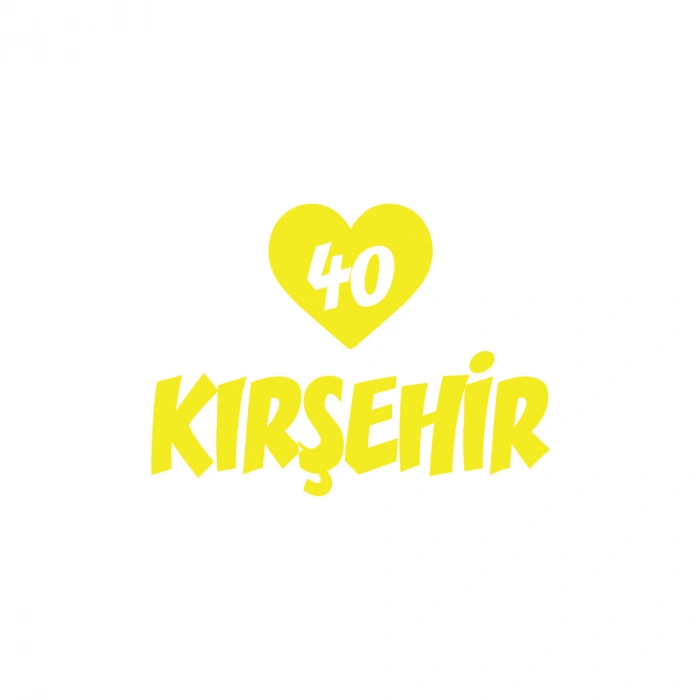 Kalpli 40 Kırşehir Araba Sticker 17x17 Cm Sarı