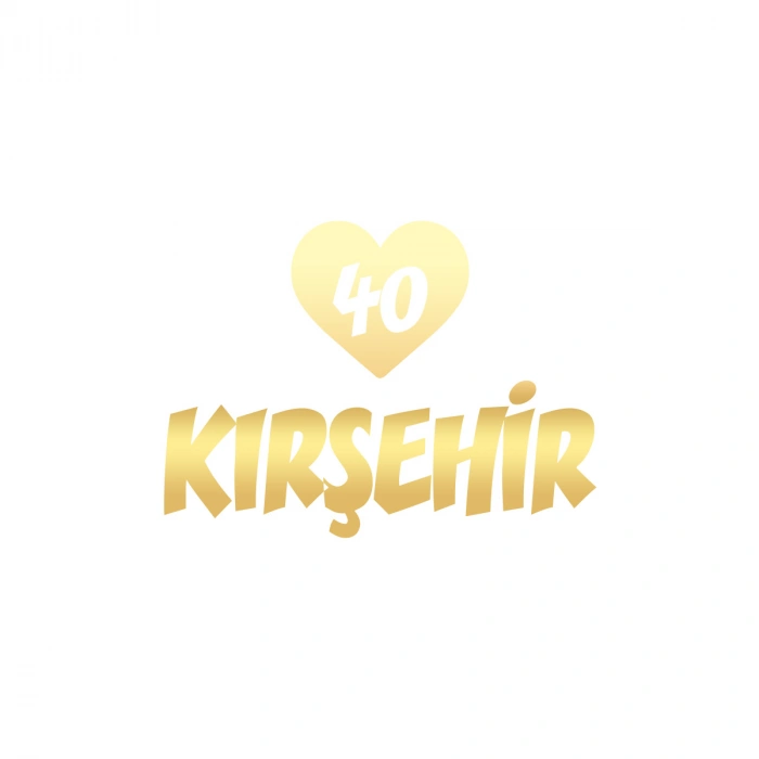 Kalpli 40 Kırşehir Araba Sticker 17x17 Cm Gold