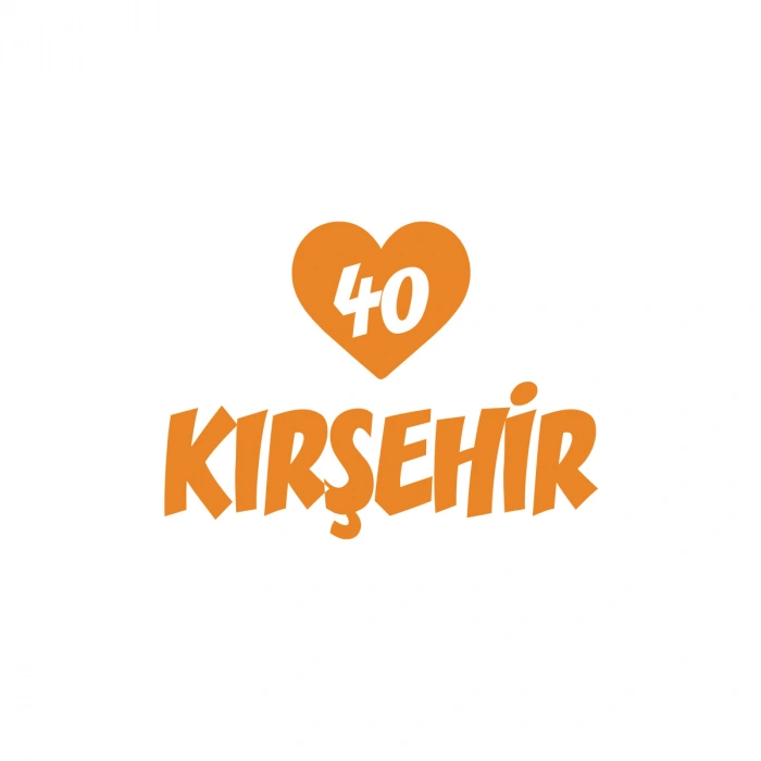 Kalpli 40 Kırşehir Araba Sticker 17x17 Cm Turuncu