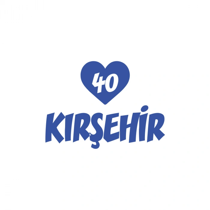 Kalpli 40 Kırşehir Araba Sticker 17x17 Cm Mavi