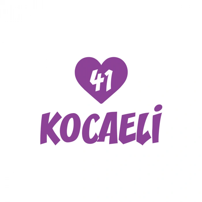 Kalpli 41 Kocaeli Araba Sticker 17x17 Cm Mor