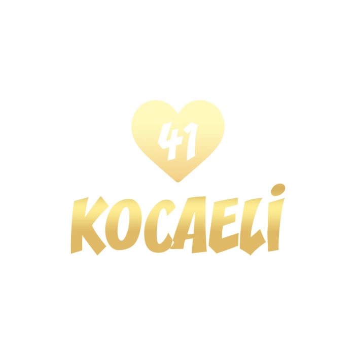 Kalpli 41 Kocaeli Araba Sticker 17x17 Cm Gold
