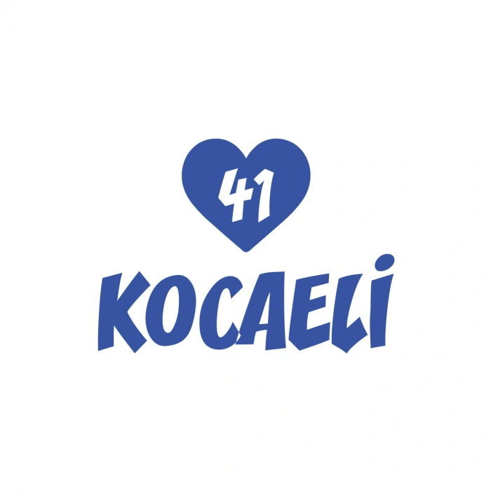 Kalpli 41 Kocaeli Araba Sticker 17x17 Cm Mavi