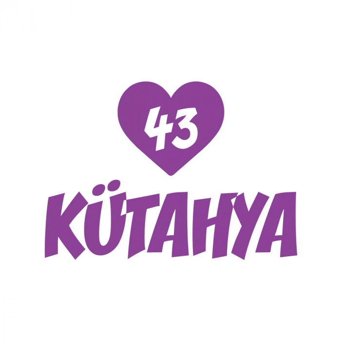 Kalpli 43 Kütahya Araba Sticker 17x17 Cm Mor