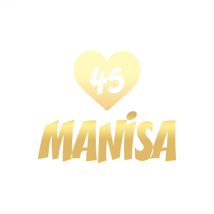 Kalpli 45 Manisa Araba Sticker 17x17 Cm Gold