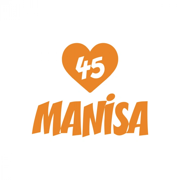 Kalpli 45 Manisa Araba Sticker 17x17 Cm Turuncu