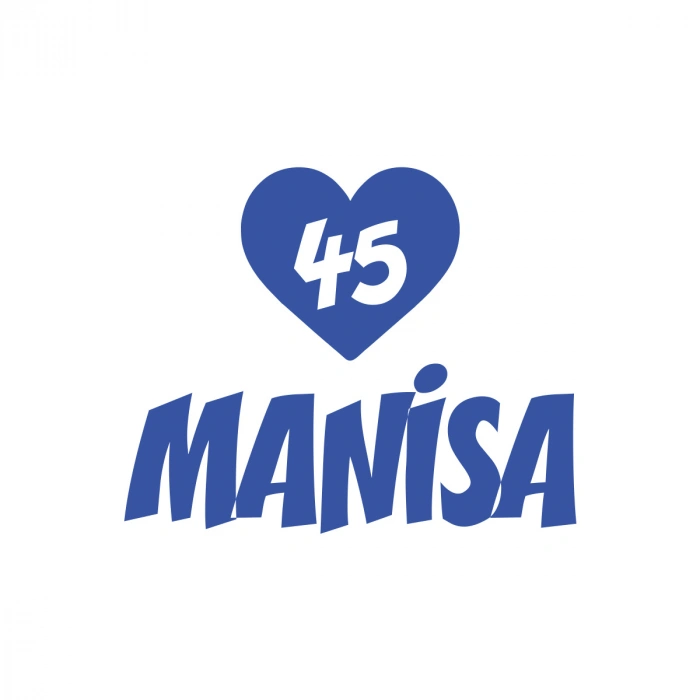 Kalpli 45 Manisa Araba Sticker 17x17 Cm Mavi