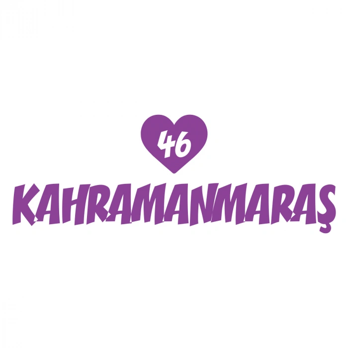 Kalpli 46 Kahramanmaraş Araba Sticker 17x17 Cm Mor