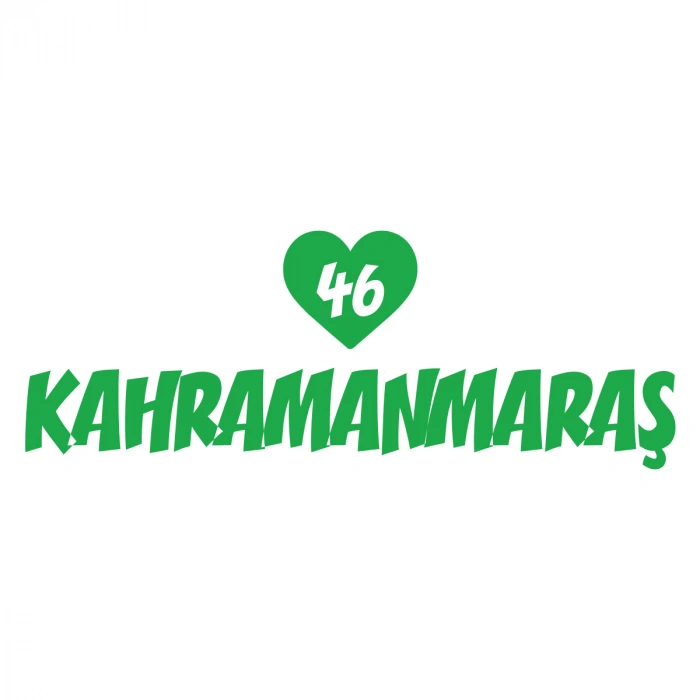 Kalpli 46 Kahramanmaraş Araba Sticker 17x17 Cm Yeşil