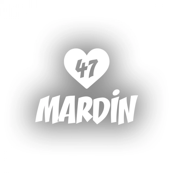 Kalpli 47 Mardin Araba Sticker 17x17 Cm Beyaz