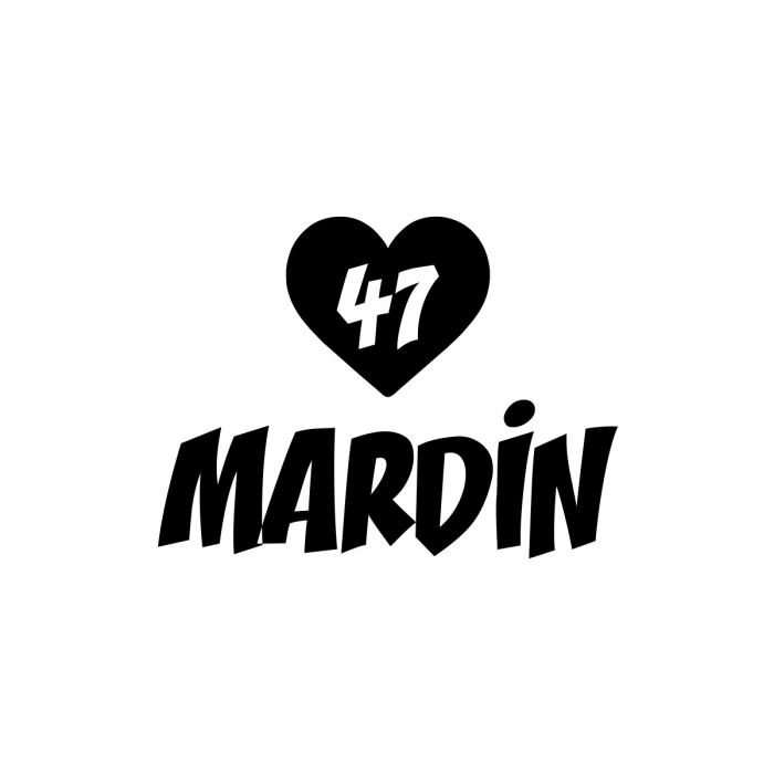 Kalpli 47 Mardin Araba Sticker 17x17 Cm Siyah