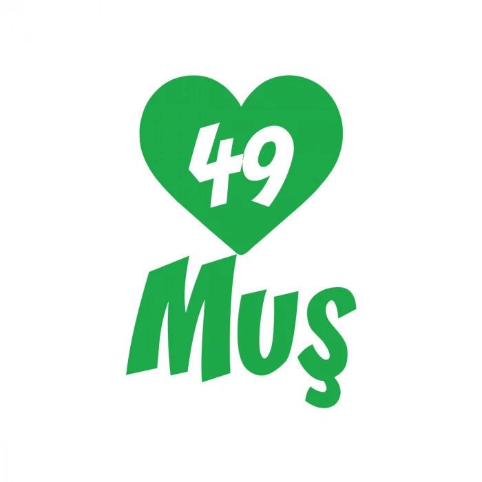 Kalpli 49 Muş Araba Sticker 17x17 Cm Yeşil