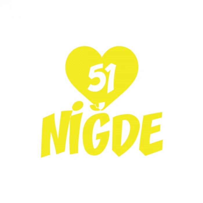 Kalpli 51 Niğde Araba Sticker 17x17 Cm Sarı