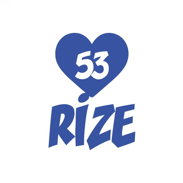 Kalpli 53 Rize Araba Sticker 17x17 Cm Mavi