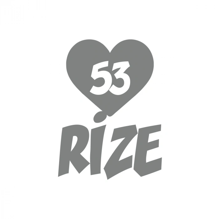 Kalpli 53 Rize Araba Sticker 17x17 Cm Gri